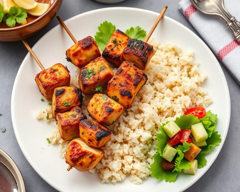 Grilled taouk skewers